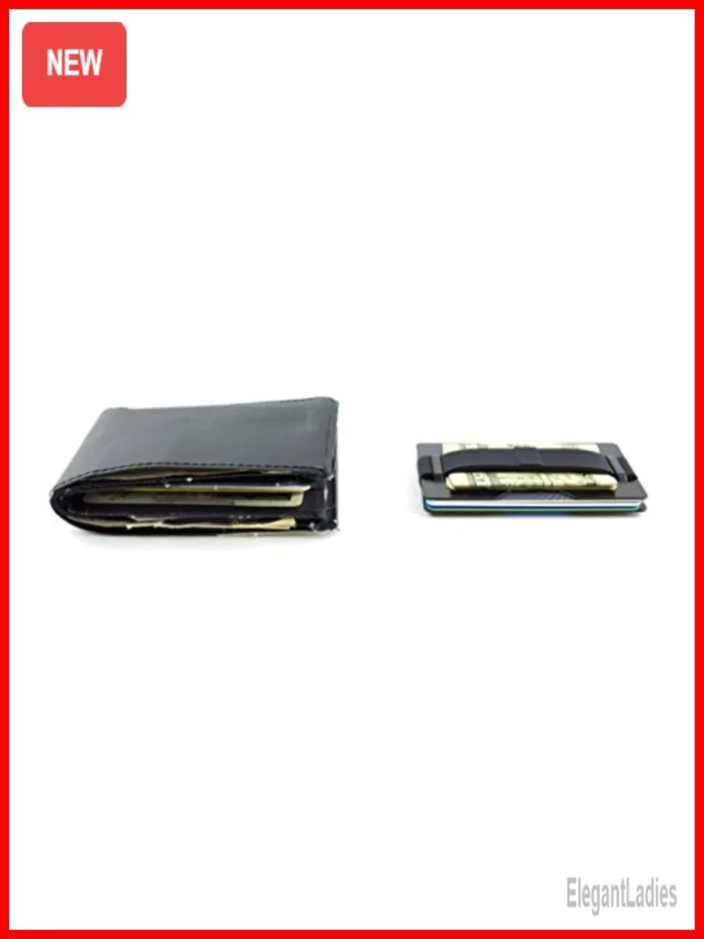 RFID Blocking Minimalist Front Pocket Ultra Thin Strong Wallet Money Clip